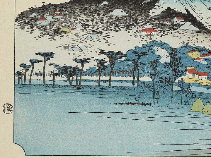 Evening bell at Miidera from the series Eight Views of Omi by Utagawa Hiroshige, (Medium print size) / BJ352-247