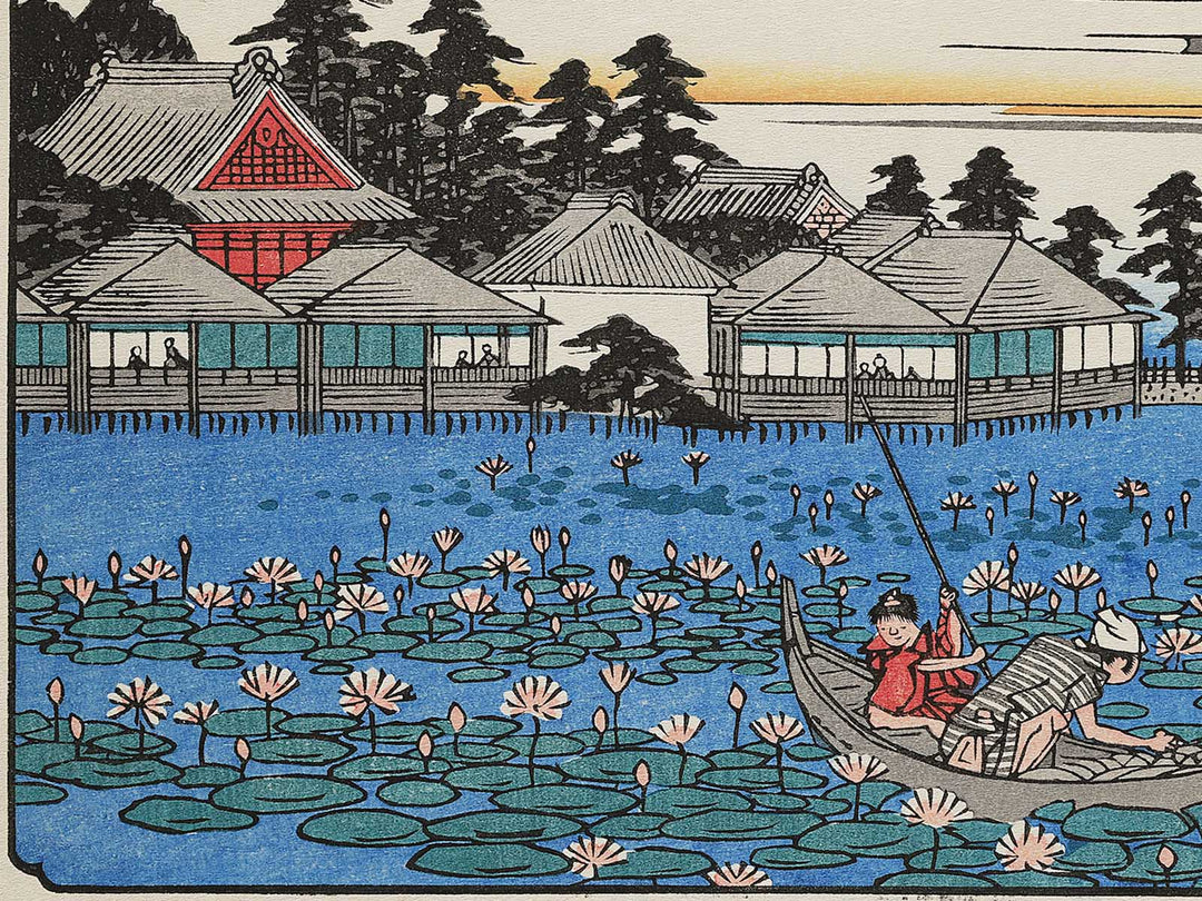 Ueno shinobazu hasuike from the series Toto meisho by Utagawa Hiroshige, (Large print size) / BJ342-720