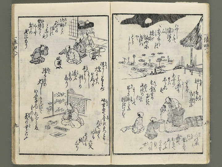 Kyoka mondo(ikkyu kyoka mondo zue) Volume 4 by Utagawa Sadafusa / BJ352-877