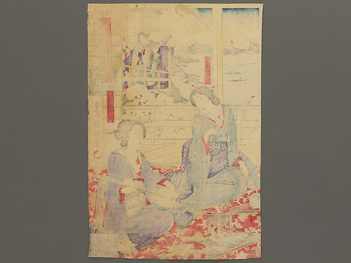 Makurahashi Yaomatsu rojo no zu by Toyohara Kunichika / BJ350-602
