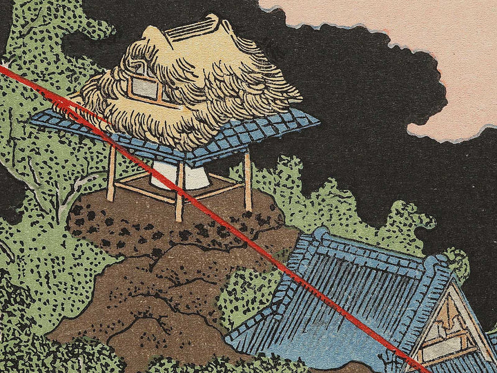 Fuji in a Thunderstorm from the series One Hundred Views of Mount Fuji by Katsushika Hokusai, (Medium print size) / BJ325-038