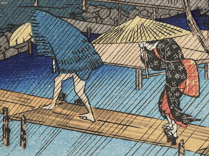Tadasugawara no yudachi from the series Kyoto meisho no uchi by Utagawa Hiroshige, (Medium print size) / BJ341-803
