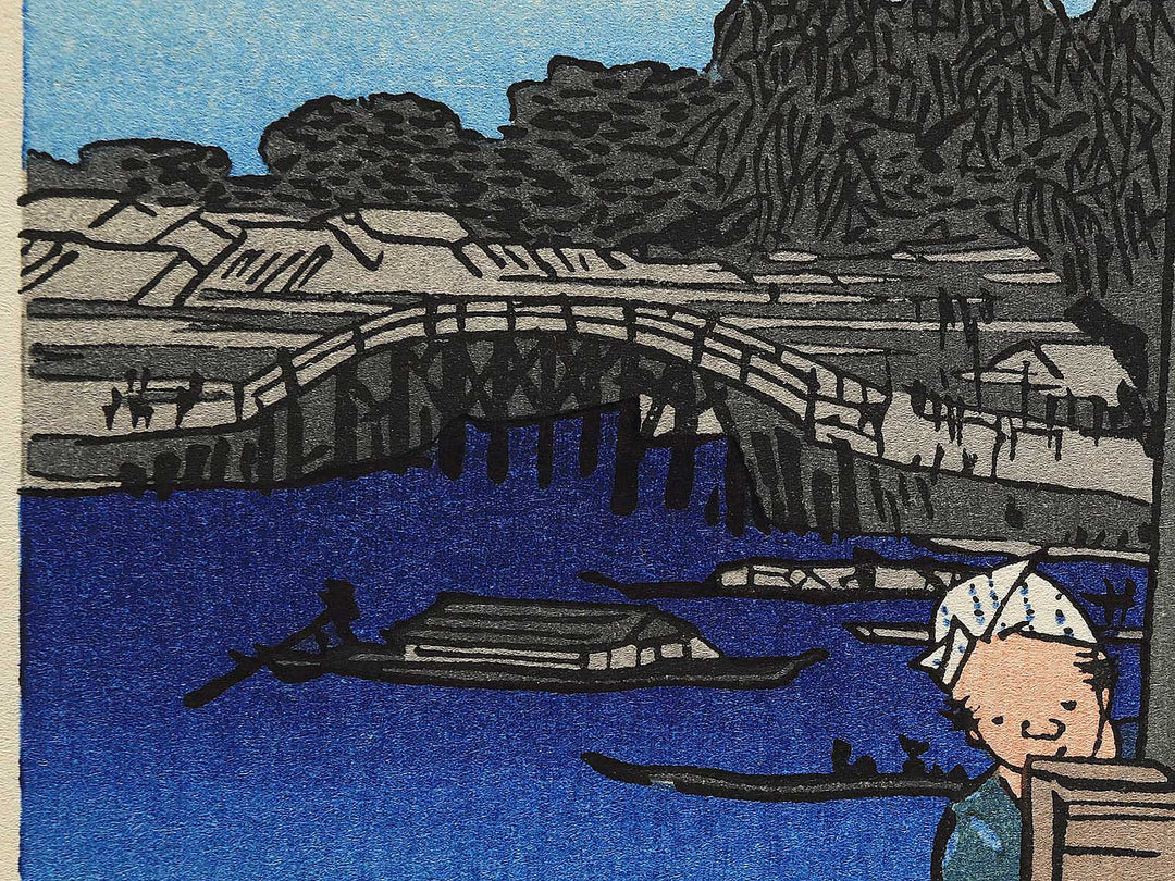 Natsu ryogoku no tsuki from the series Shiki edo meisho by Utagawa Hiroshige, (Medium print size) / BJ330-519