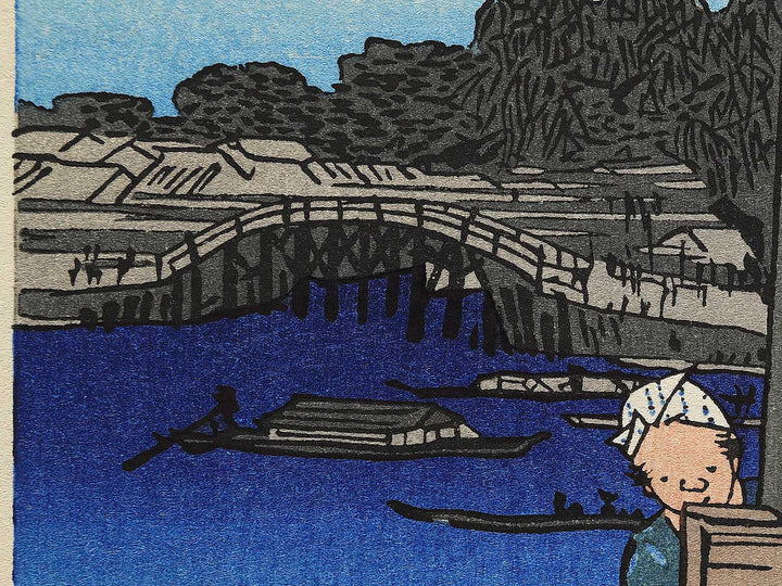 Natsu ryogoku no tsuki from the series Shiki edo meisho by Utagawa Hiroshige, (Medium print size) / BJ330-519