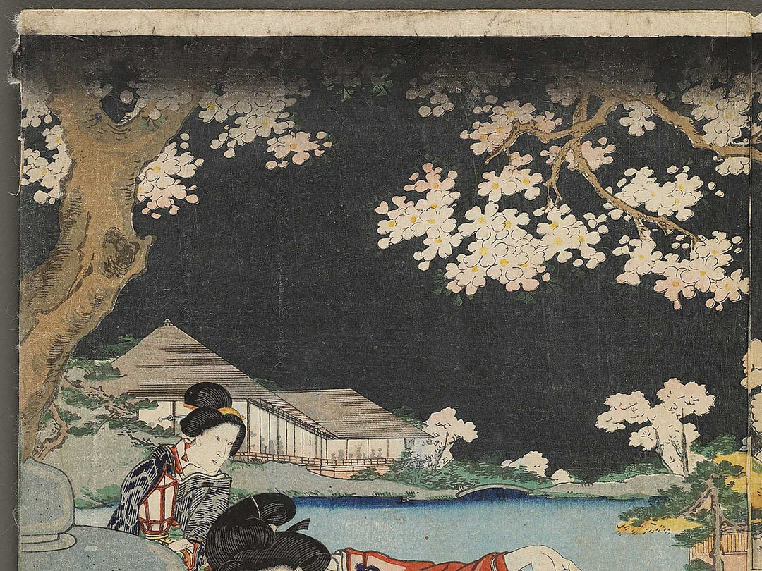 Mitsuuji struggles with a thief from Kasumitatsu Miyoshi no Genji by Utagawa Kuniteru / BJ327-642