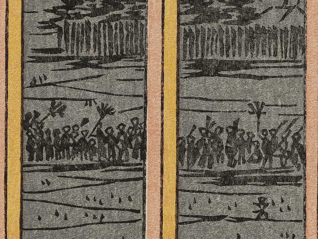 Asakusa rice fields and Torinomachi Festival from the series One Hundred Famous Views of Edo by Utagawa Hiroshige, (Large print size) / BJ337-183