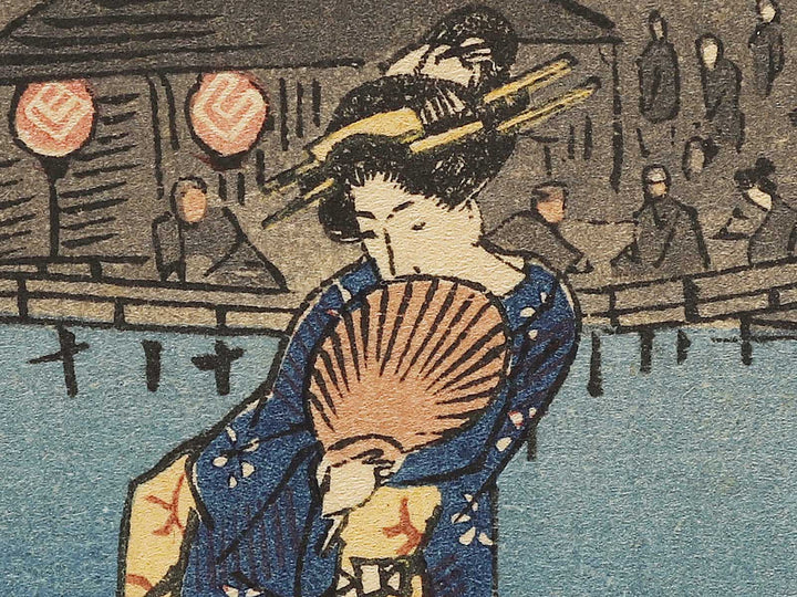 Shijo gawara yusuzumi from the series Kyoto meisho no uchi by Utagawa Hiroshige / BJ340-088