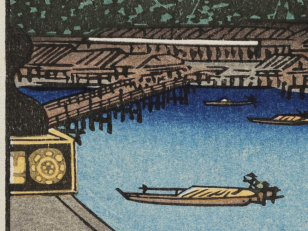 Komagata Hall and Azuma Bridge from the series One Hundred Famous Views of Edo by Utagawa Hiroshige, (Large print size) / BJ336-854