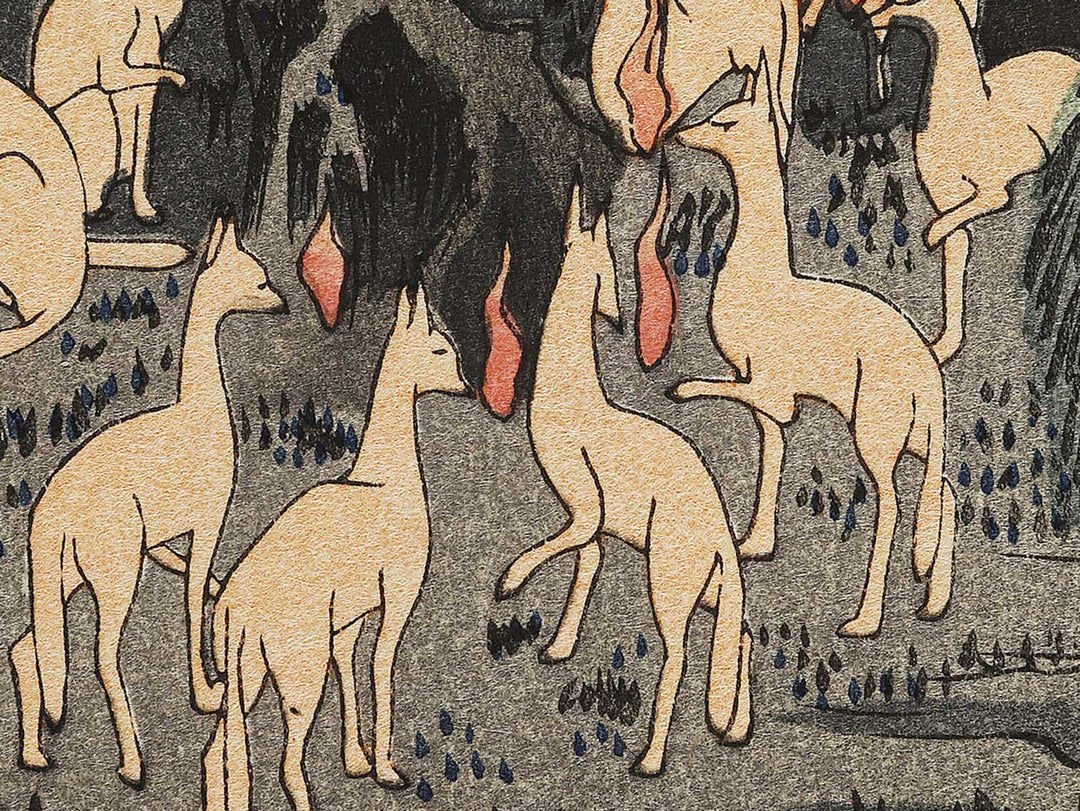 New Year's Eve Foxfires at the Changing Tree from the series One Hundred Famous Views of Edo by Utagawa Hiroshige, (Large print size) / BJ336-917