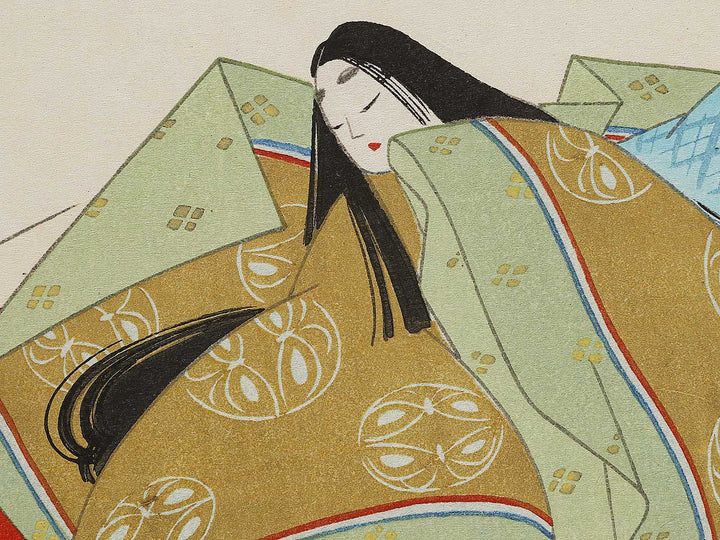 KAGARI-BI(Bonfire) from the series The Tale of Genji by Ebina Masao, (Medium print size) / BJ329-259