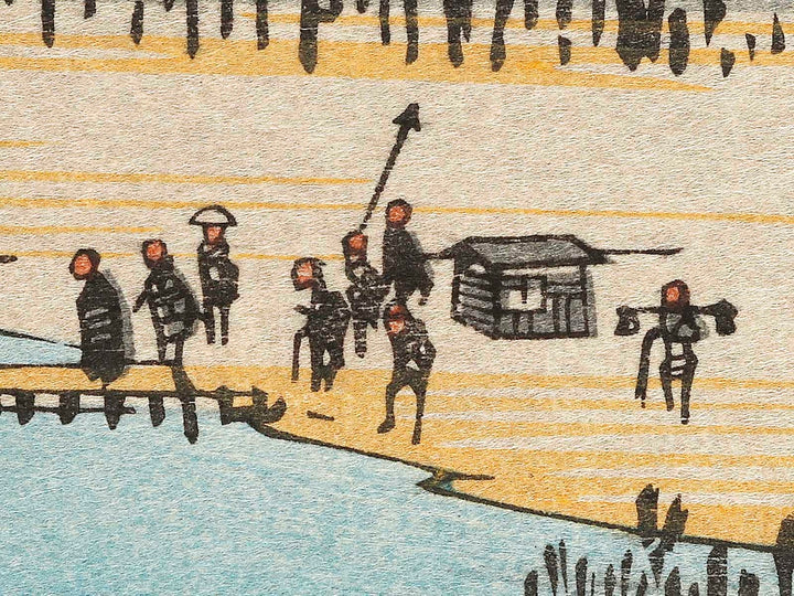 Sunshu fujigawa watashibune no zu from the series Honcho meisho by Utagawa Hiroshige, (Large print size) / BJ323-351