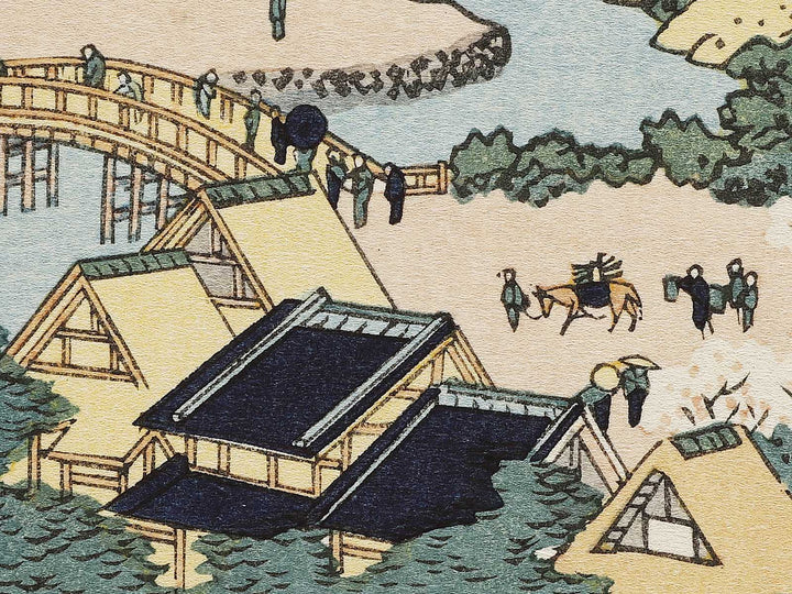 Sesshu ajigawaguchi tenpozan from the series Shokoku meisho kiran by Katsushika Hokusai, (Large print size) / BJ320-642