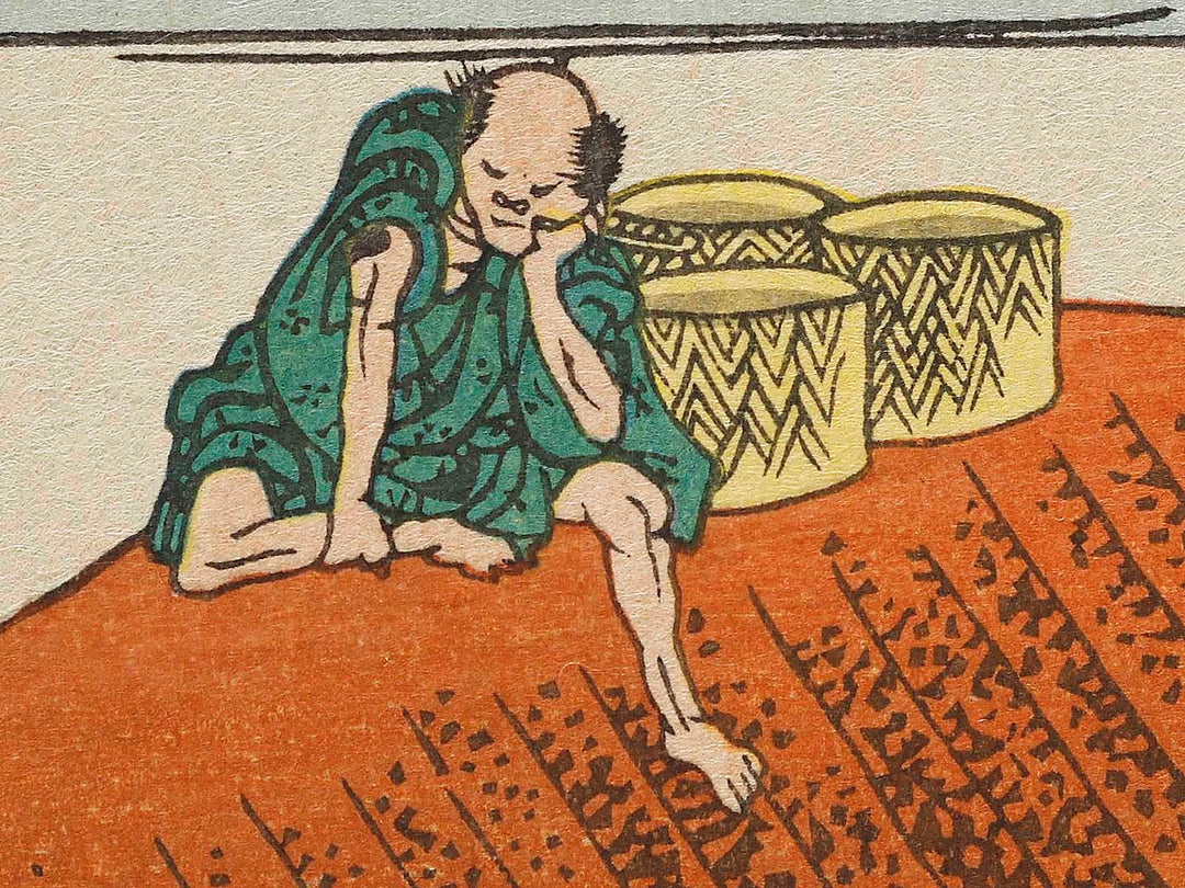 Basket-fishing in the Kinu River from the series Oceans of Wisdom by Katsushika Hokusai, (Small print size) / BJ336-679