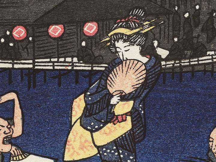 Shijo gawara yusuzumi from the series Kyoto meisho no uchi by Utagawa Hiroshige, (Medium print size) / BJ341-866