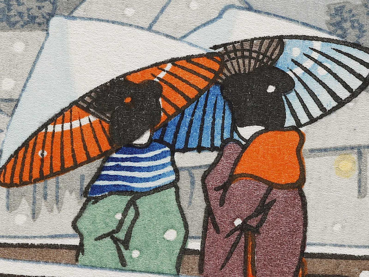 Evening Snow at Edo River by Kawase Hasui, (Large print size) / BJ319-991