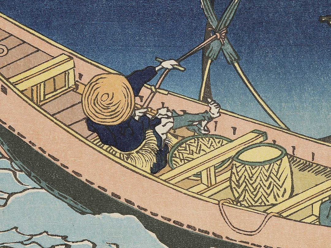 The Tonegawa River in Shimosa Province from the series Oceans of Wisdom by Katsushika Hokusai, (Small print size) / BJ336-560