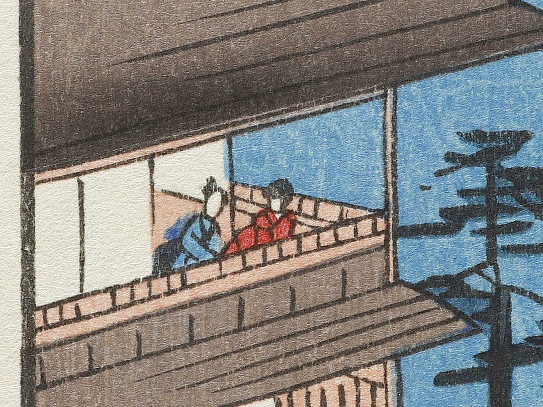 Aburatsu Port, Obi Oshima from the series Famous Views of the Sixty-odd Provinces by Utagawa Hiroshige, (Large print size) / BJ334-131