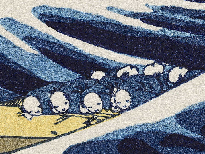 Under the Wave off Kanagawa , also known as The Great Wave off Kanagawa from the series Thirty-six Views of Mount Fuji by Katsushika Hokusai, (Large print size) / BJ350-763