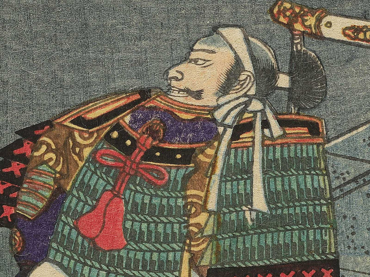 Shiju Daitokuji no shoko ni shoshi no junretsu wo tadasu from the series Hisago gundan gojuyojo by Utagawa Yoshitsuya / BJ348-425