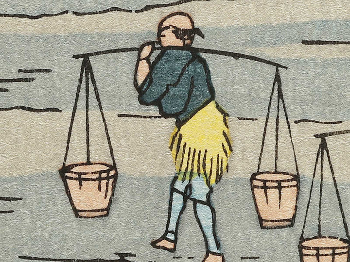 Mount Takazuno, Salt Beach from the series Famous Views of the Sixty-odd Provinces by Utagawa Hiroshige, (Large print size) / BJ334-236