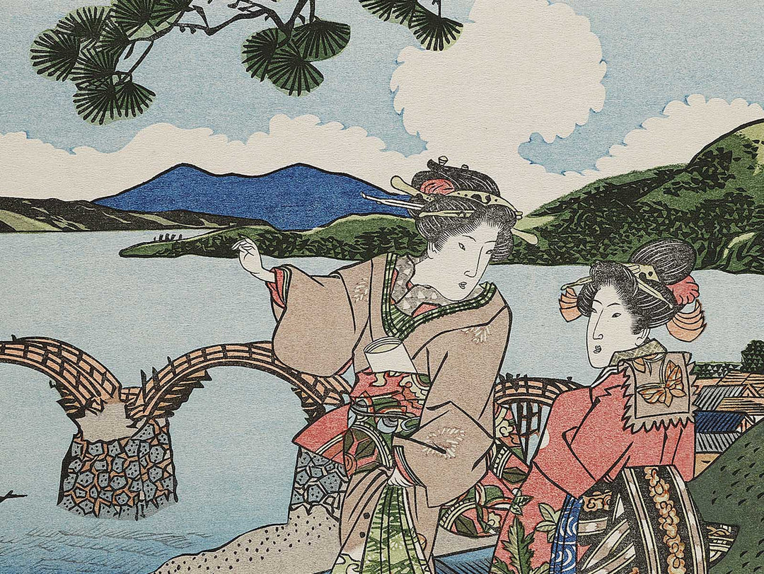 Kintaikyo from the series Komo abura e meisho tsukushi by Utagawa Kunisada(Toyokuni III), (Large print size) / BJ311-983