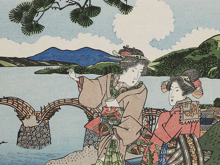 Kintaikyo from the series Komo abura e meisho tsukushi by Utagawa Kunisada(Toyokuni III), (Large print size) / BJ311-983