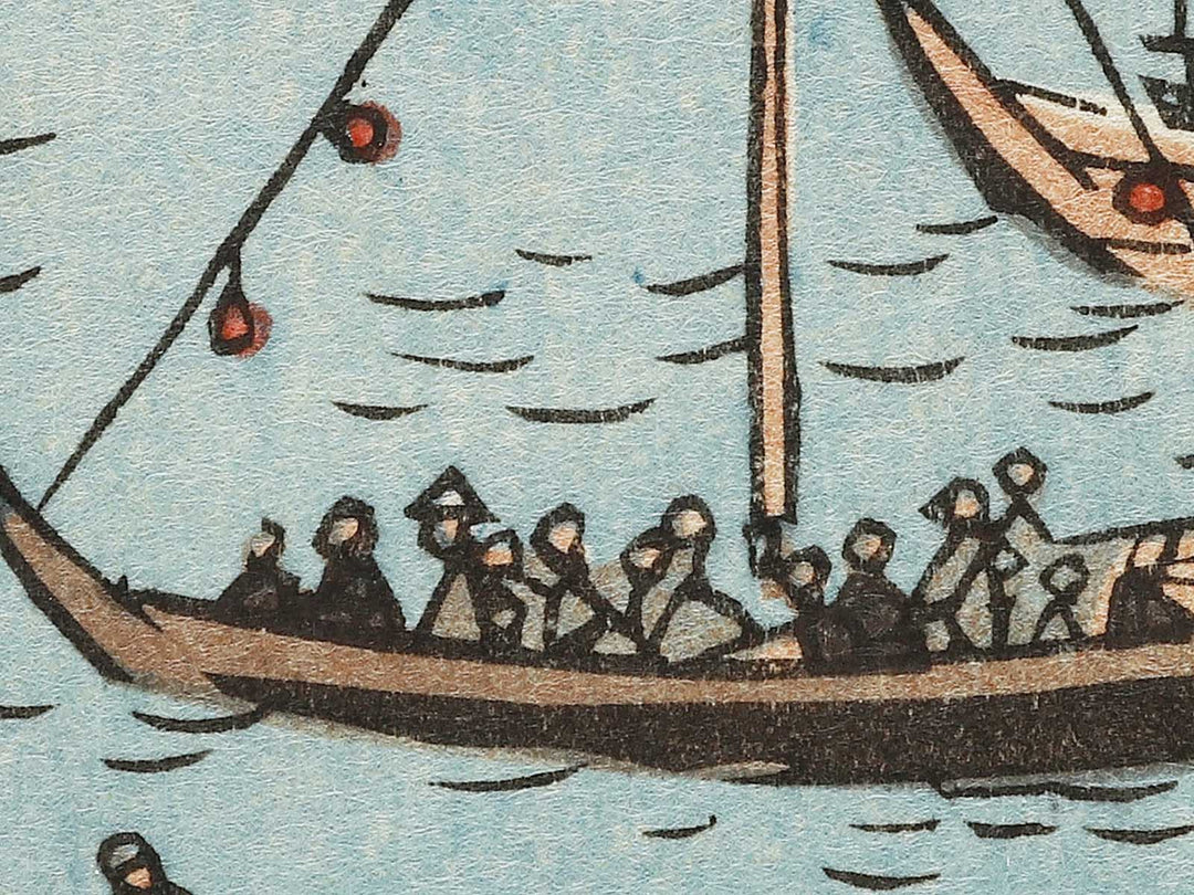 Tsushima, Tenno Festival from the series Famous Views of the Sixty-odd Provinces by Utagawa Hiroshige, (Large print size) / BJ334-348