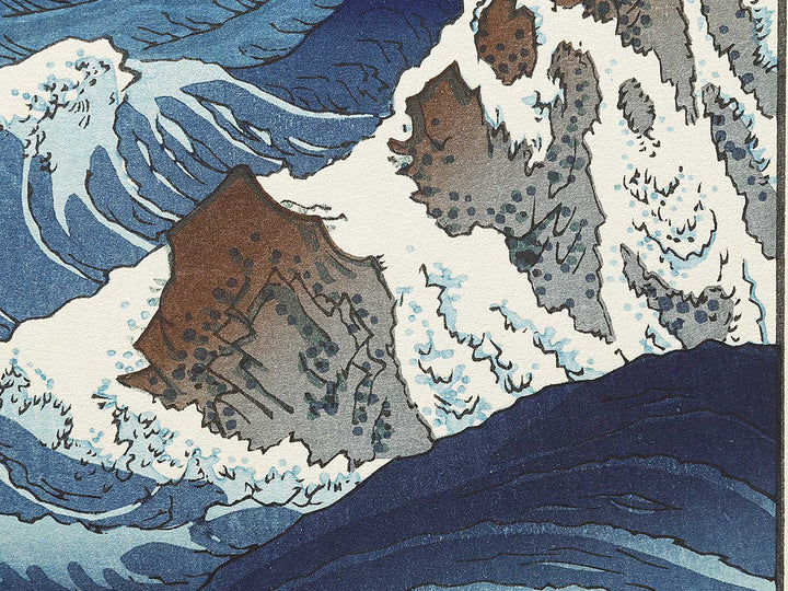 Naruto Whirlpools from the series Famous Views of the Sixty-odd Provinces by Utagawa Hiroshige, (Large print size) / BJ334-068