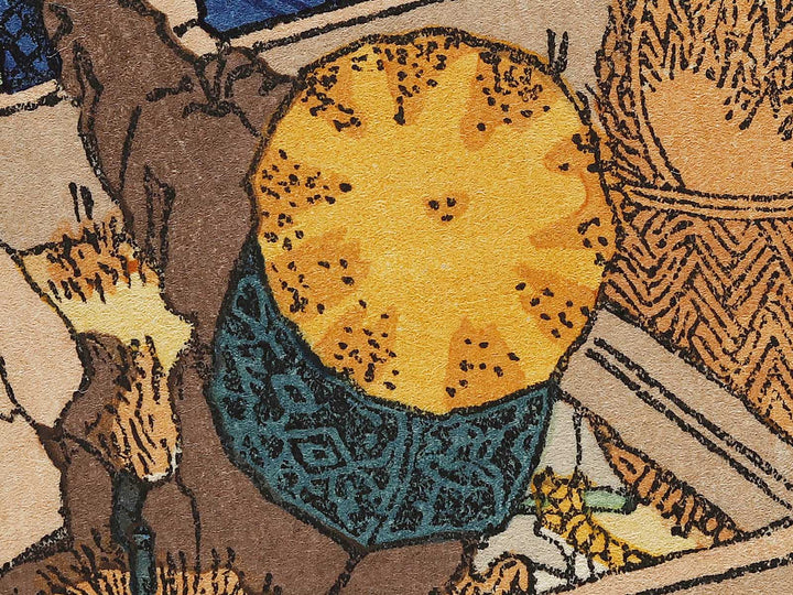 Mt. Fuji behind the net from the series One Hundred Views of Mount Fuji by Katsushika Hokusai, (Medium print size) / BJ325-073