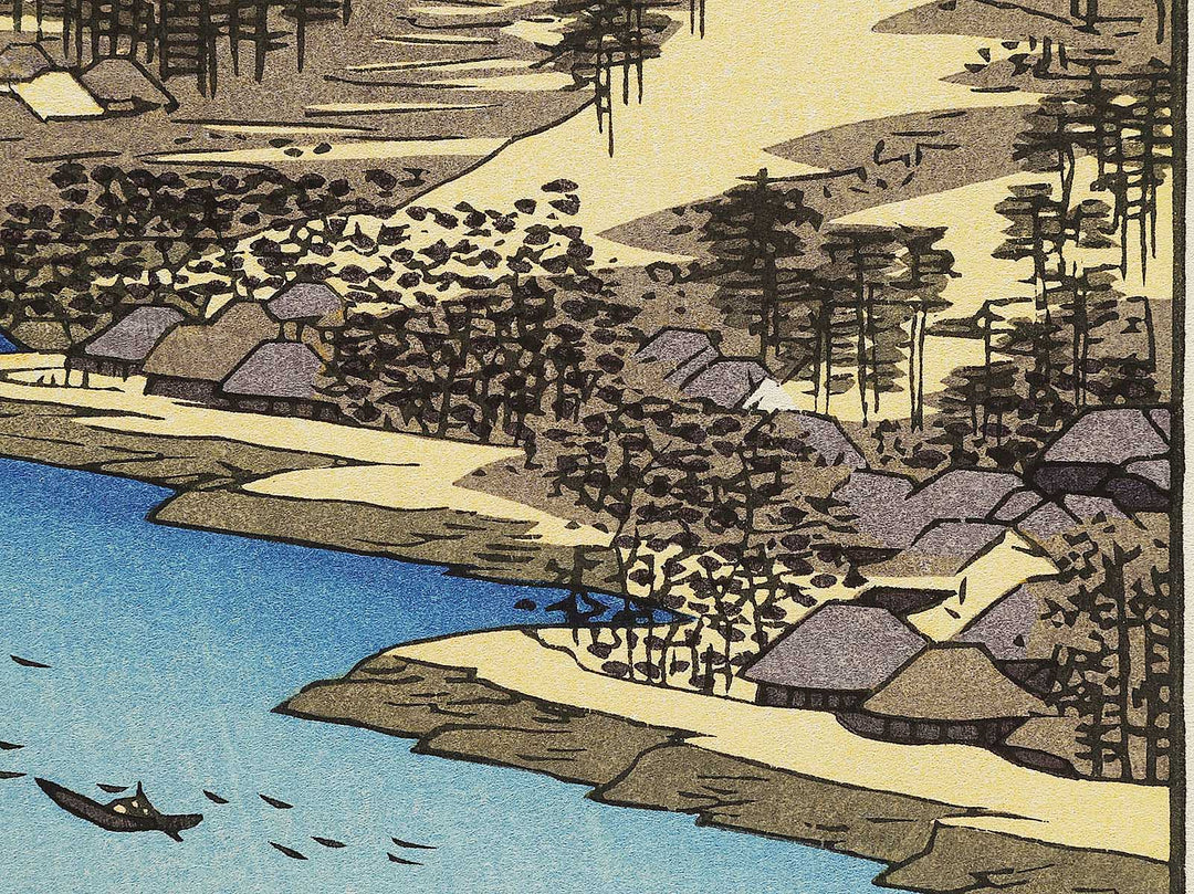 Mount Otoko in Hirakata from the series Famous Views of the Sixty-odd Provinces by Utagawa Hiroshige, (Large print size) / BJ334-271