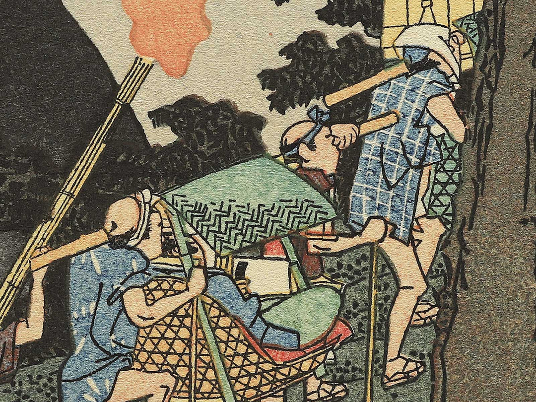Zuso Hakoneyama yako no zu by Utagawa Hiroshige, (Medium print size) / BJ330-617