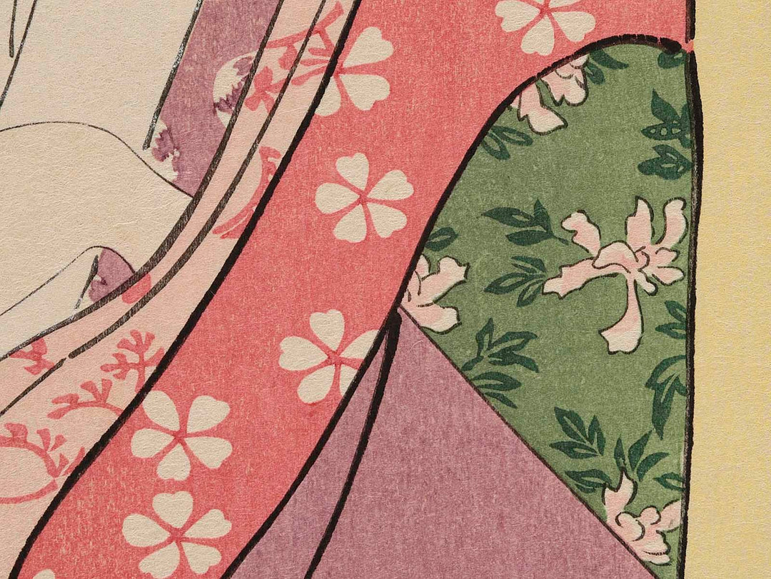 The Oiran Komurasaki of Kadotamaya Reading a Letter from the series Seiro bijin rokkasen by Chobunsai Eishi, (Large print size) / BJ232-694