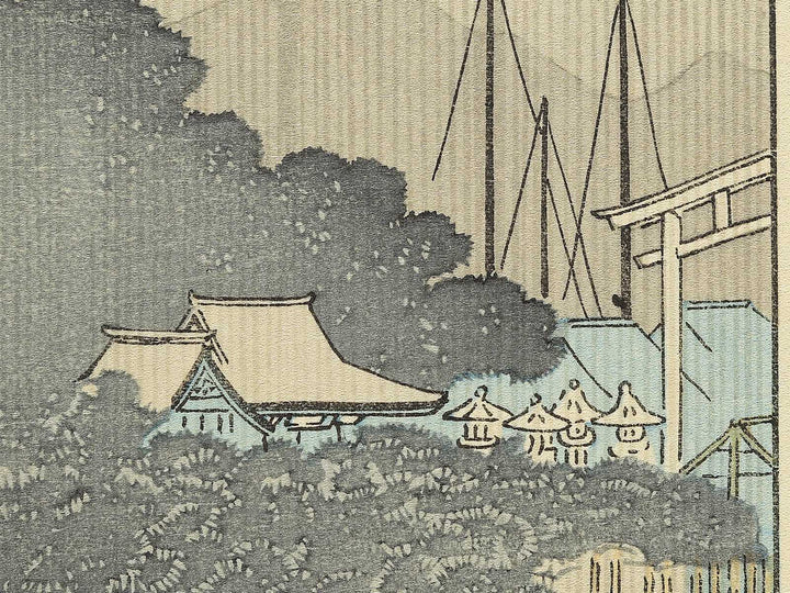 Evening rain at Karasaki from the series Eight Views of Omi by Utagawa Hiroshige, (Medium print size) / BJ330-659