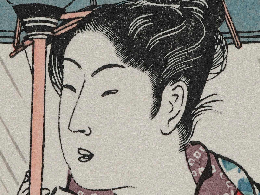 Uchu yugaeri from the series Fuzoku azuma no nishiki by Torii Kiyonaga, (Large print size) / BJ245-420