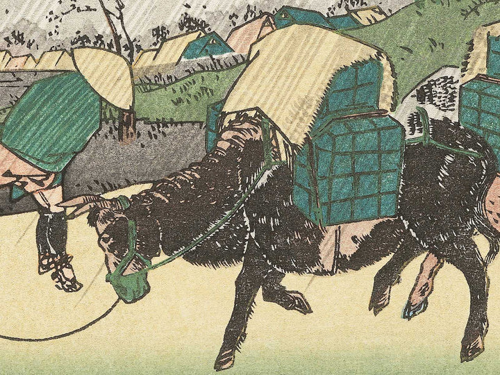 Kutsukake from the series The Sixty-nine Stations of the Kiso Kaido by Keisai Eisen, (Small print size) / BJ340-165