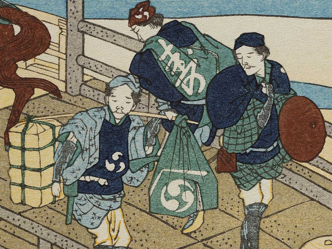 Echizen fukui no hashi from the series Shokoku meisho kiran by Katsushika Hokusai, (Large print size) / BJ337-463