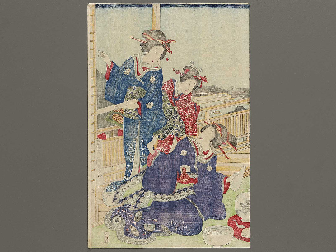 Yanagibashi Yokokawa from the series Genji mitate umegae by Utagawa Kunisada II / BJ333-354