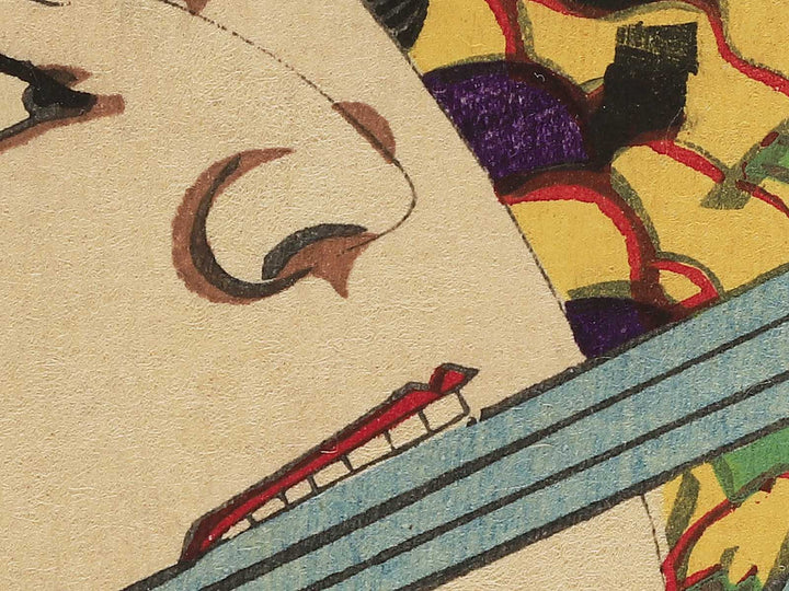 Satomi hakkenden Horyukaku no ba from the series Shunpan kyogen gedai zukushi by Toyohara Kunichika / BJ350-119