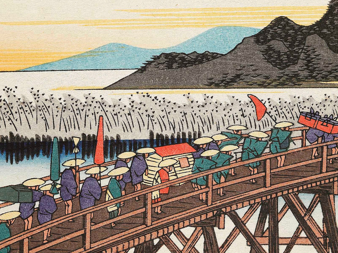 Okazaki from the series The Fifty-three Stations of the Tokaido by Utagawa Hiroshige, (Large print size) / BJ329-987