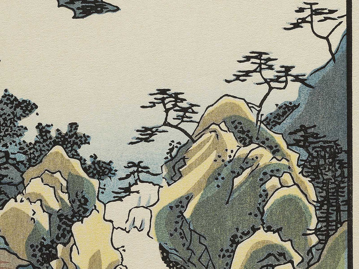 Horai Temple Mountains from the series Famous Views of the Sixty-odd Provinces by Utagawa Hiroshige, (Large print size) / BJ334-411