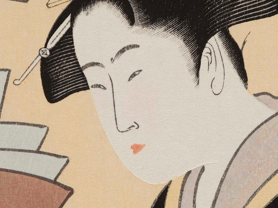 Hour of the Monkey (around 4pm) from the series Daughter Sundial by Kitagawa Utamaro, (Medium print size) / BJ226-688