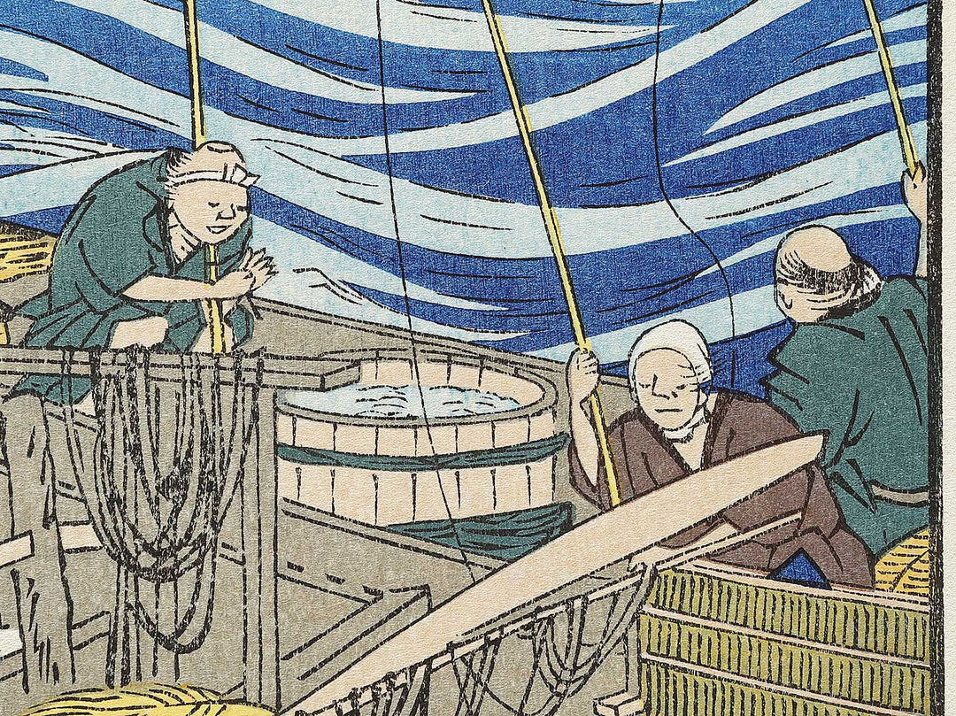 Bonito Fishing at Sea from the series Famous Views of the Sixty-odd Provinces by Utagawa Hiroshige, (Large print size) / BJ333-998