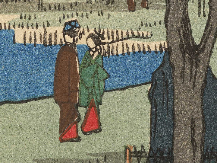 Plum Garden, Kamata from the series One Hundred Famous Views of Edo by Utagawa Hiroshige, (Large print size) / BJ339-976