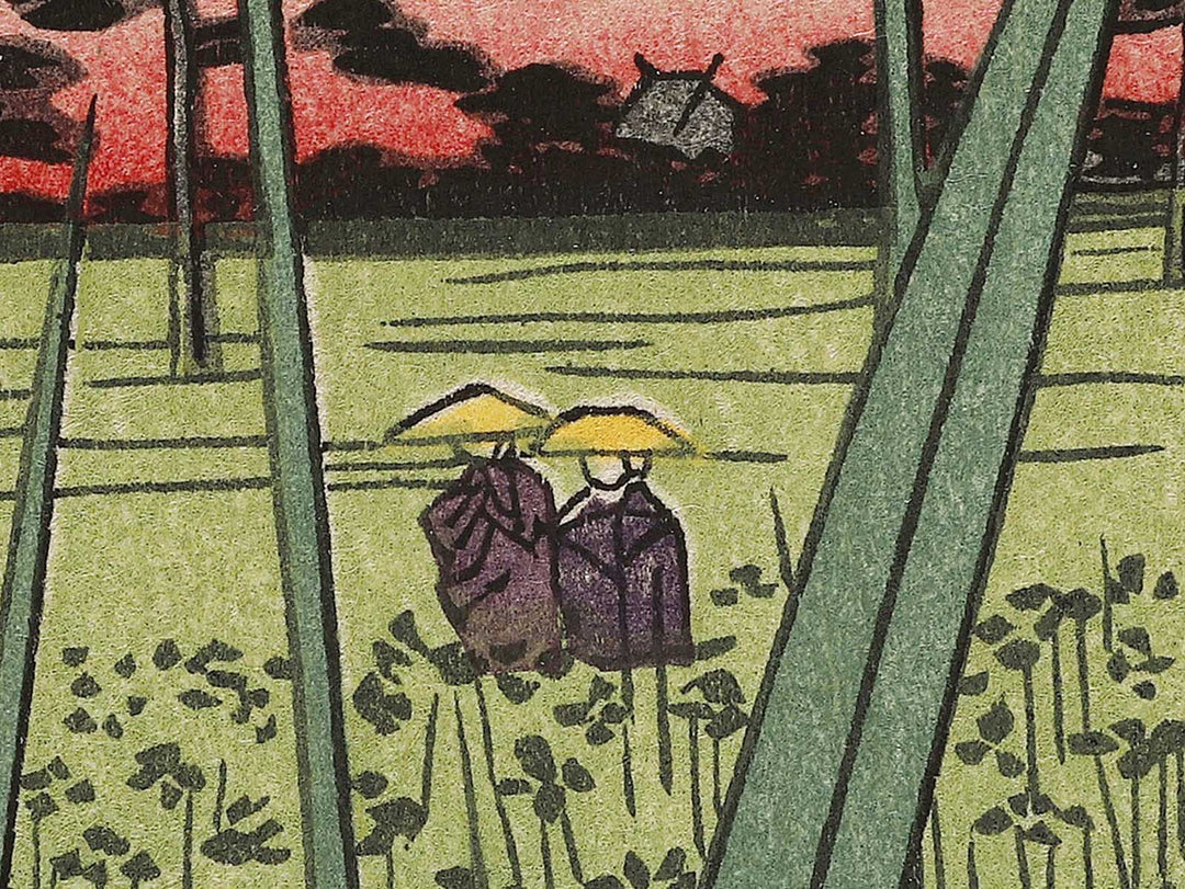 Horikiri Iris Garden from the series One Hundred Famous Views of Edo by Utagawa Hiroshige, (Large print size) / BJ318-458