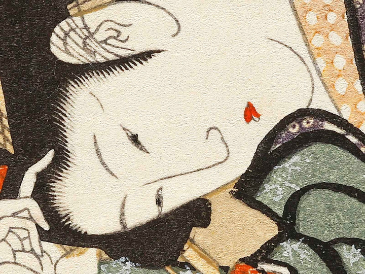 A pensive looking tipsy bell by Katsushika Hokusai, (Medium print size) / BJ321-867