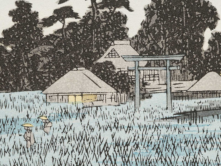 Geese Descending at Haneda from the series Eight Views of the Suburbs of Edo by Utagawa Hiroshige, (Medium print size) / BJ331-303