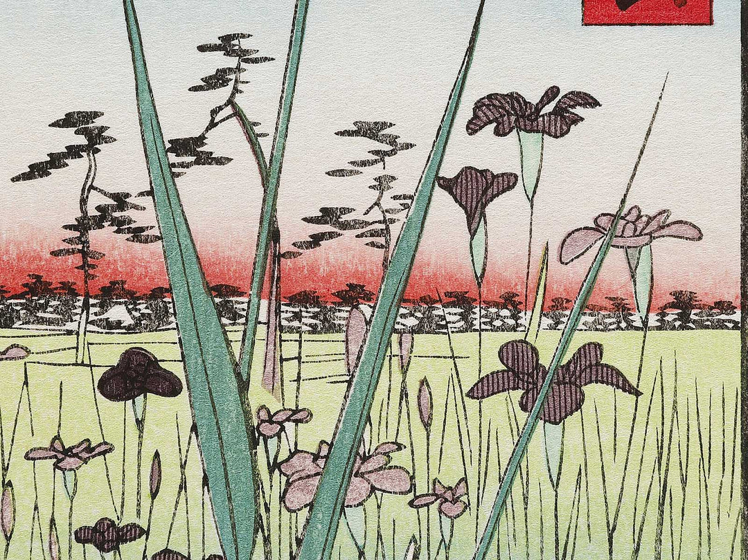 Horikiri Iris Garden from the series One Hundred Famous Views of Edo by Utagawa Hiroshige, (Large print size) / BJ331-541