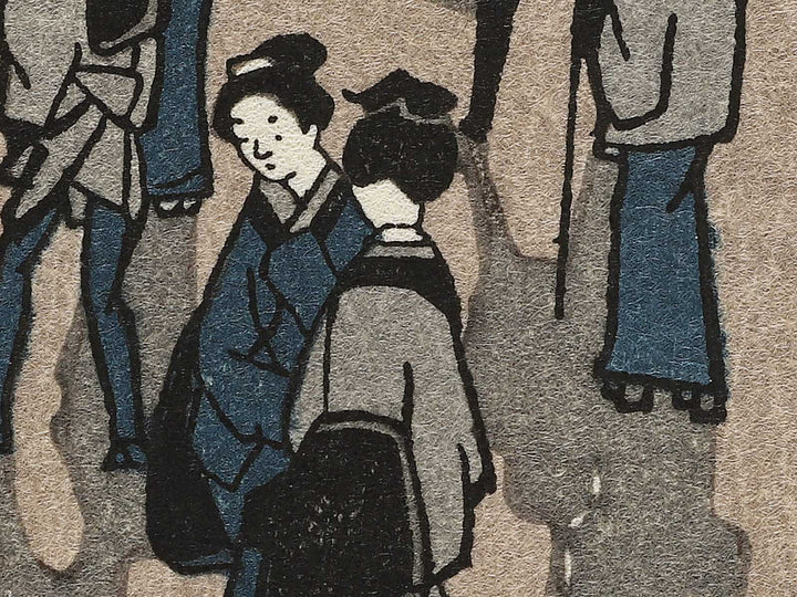 Night view of Saruwaka-cho from the series One Hundred Famous Views of Edo by Utagawa Hiroshige, (Medium print size) / BJ330-533