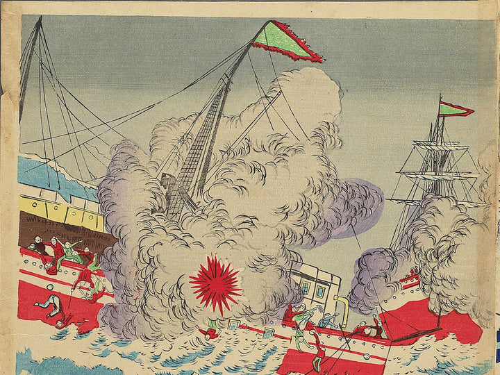 Nissinkan gekisen no zu by Shunsai Toshimasa / BJ349-034