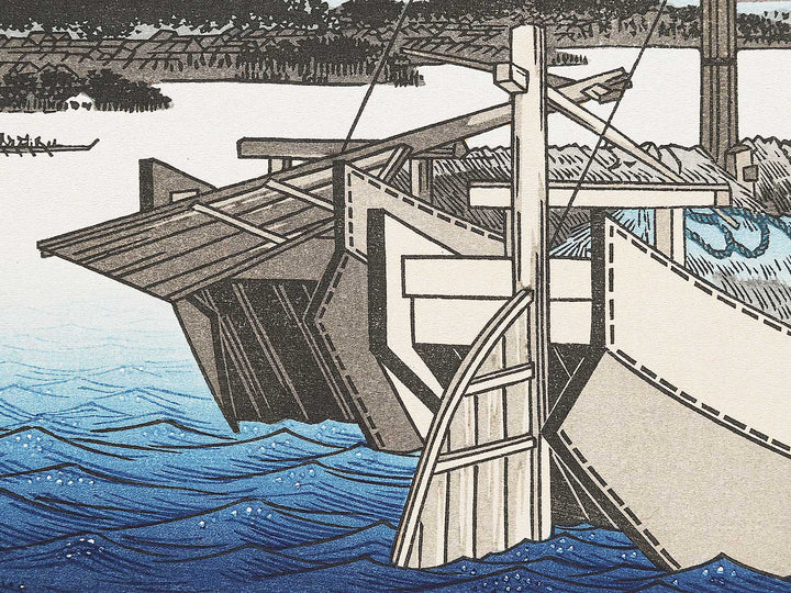 Clearing Weather at Shibaura from the series Eight Views of the Suburbs of Edo by Utagawa Hiroshige, (Medium print size) / BJ331-289